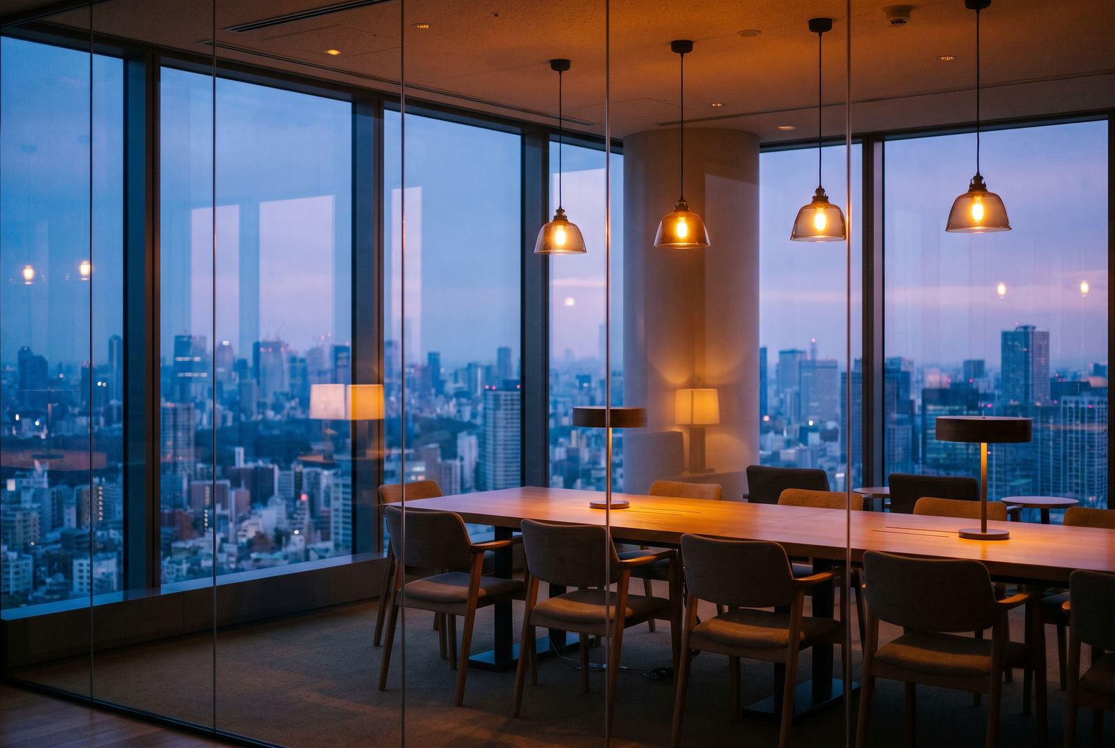 Office with city view